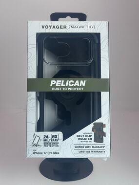 Pelican Voyager Magnetic iPhone 17 Pro Max Black MagSafe Case NWT MSRP: $65.00